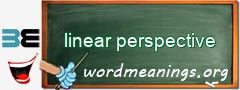 WordMeaning blackboard for linear perspective